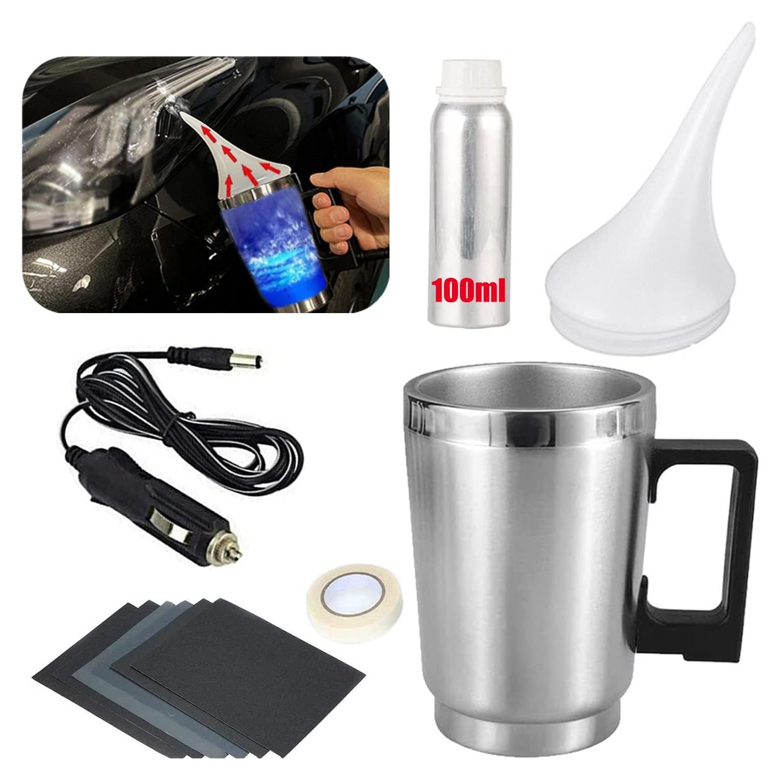 Kit de Pulido de Faros Ghguole CSF32 con 100 ml Restaurador