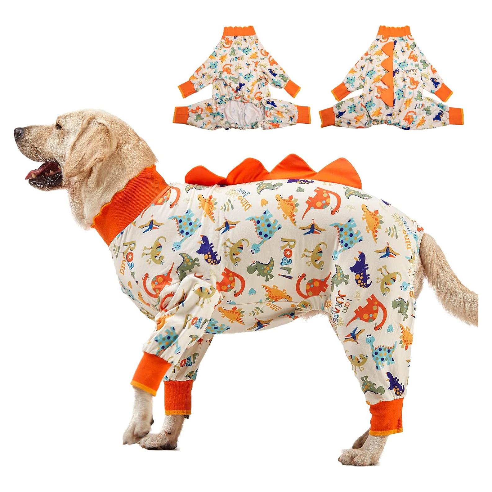 Pijama para Perros LovinPet Grande Anti Lamer Dinosaurios