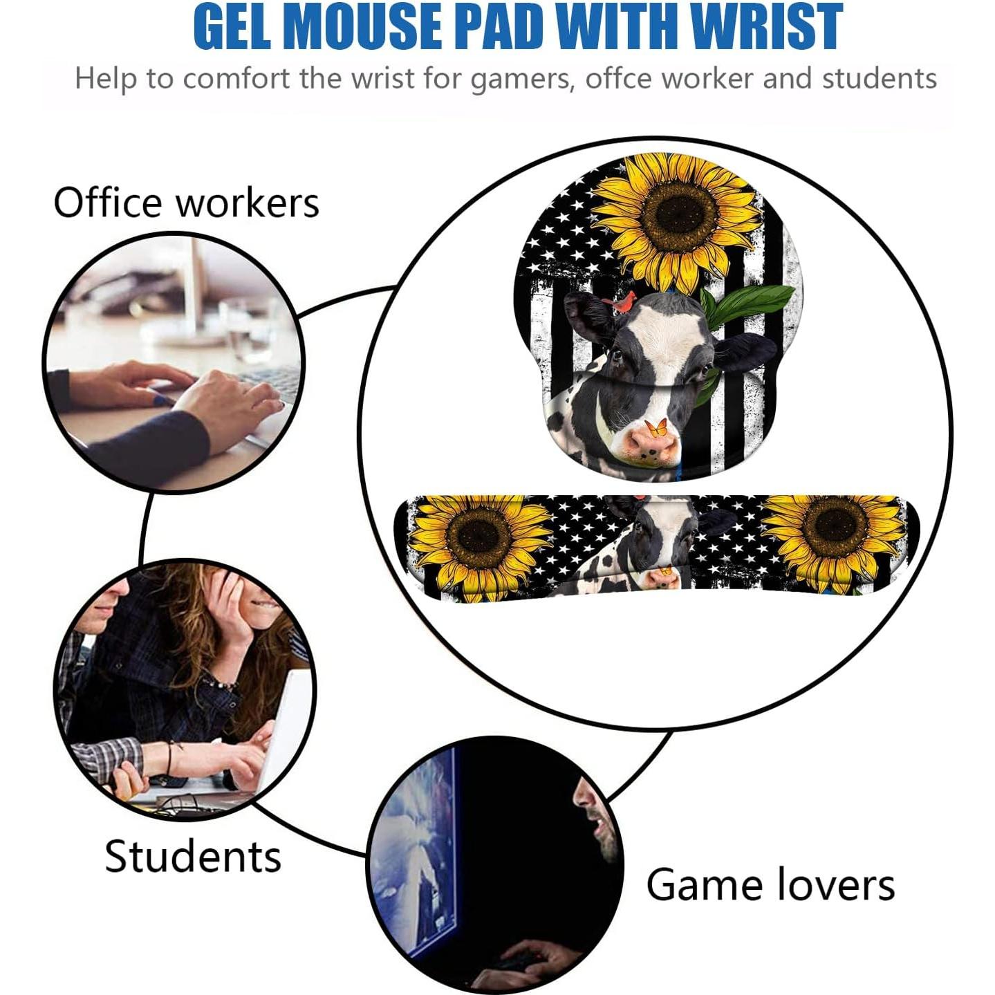 Juego de Reposamuñecas Ergonómico FVAENDHIO con Posavasos