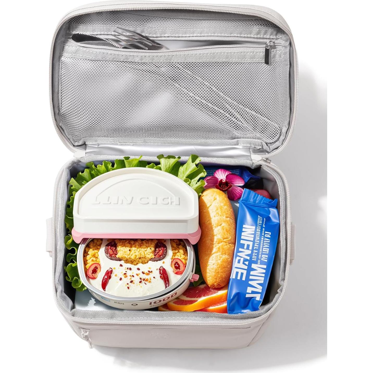 Bolsa de Almuerzo Aislante GLORIEROO Beige 8L Cerrable