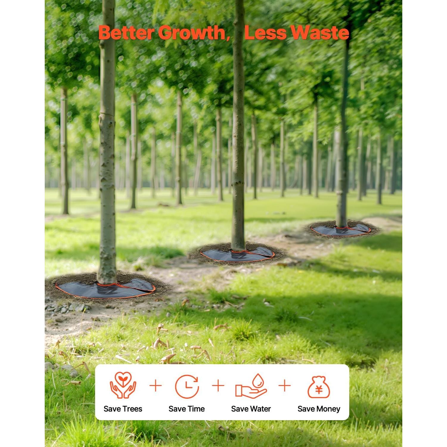 VEVOR Bolsa de Riego para Árboles 4Pcs 37.8L Auto-Riego