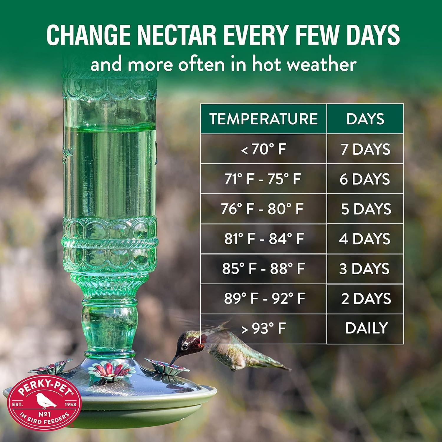 Alimentador de Colibríes Perky-Pet Vidrio Vintage 295 ml