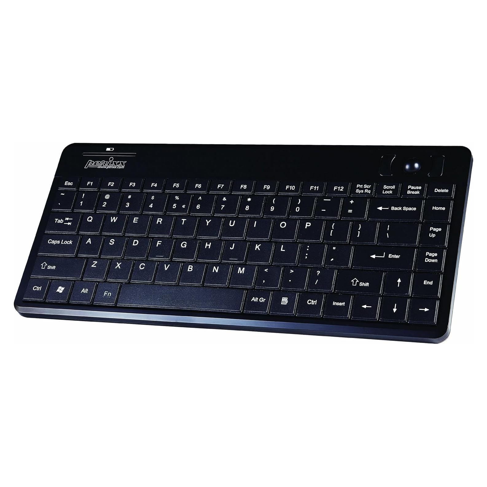 Teclado Mini Inalámbrico Perixx Periboard-706 con Trackball 1.4 cm