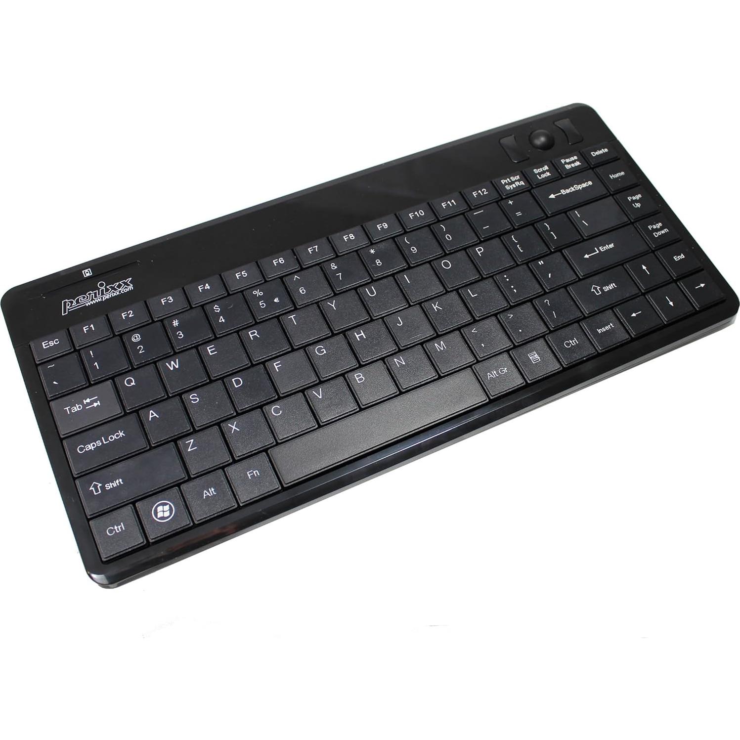Teclado Mini Inalámbrico Perixx Periboard-706 con Trackball 1.4 cm
