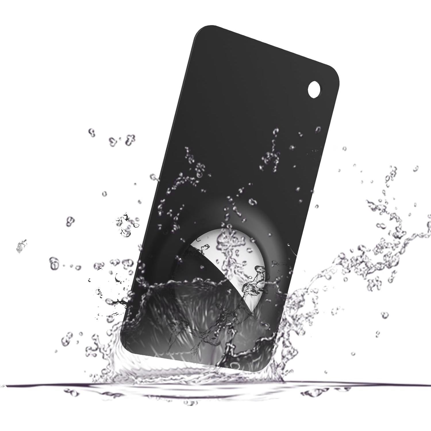 Airtag Wallet Holder 4 Pack, Ultra Thin Card Case for Apple Air tag, Airtag Card Holder for Purse, Wallet, Handbag (Black)