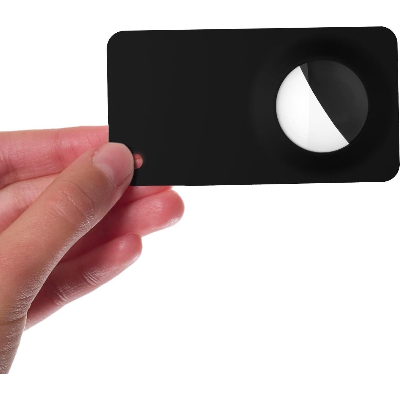 Airtag Wallet Holder 4 Pack, Ultra Thin Card Case for Apple Air tag, Airtag Card Holder for Purse, Wallet, Handbag (Black)