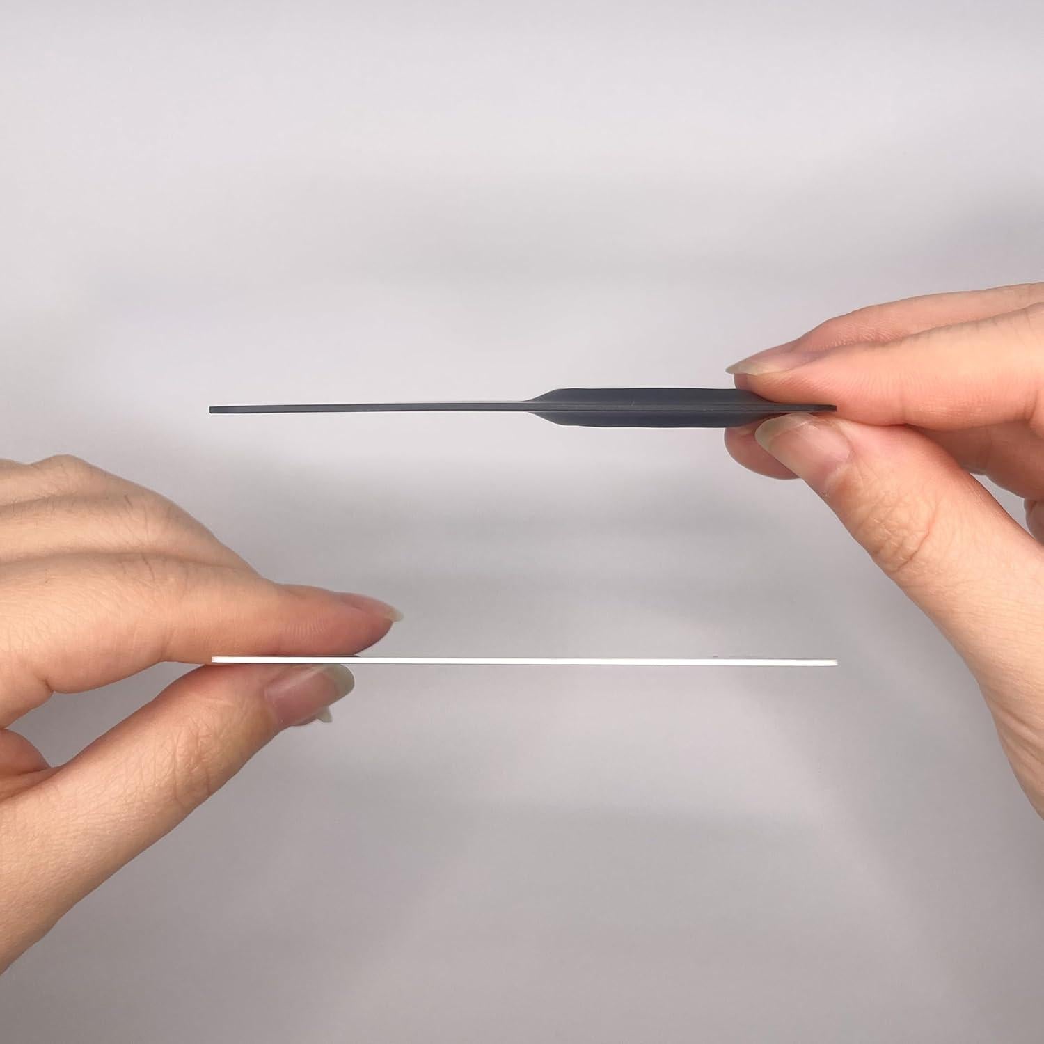 Airtag Wallet Holder 4 Pack, Ultra Thin Card Case for Apple Air tag, Airtag Card Holder for Purse, Wallet, Handbag (Black)