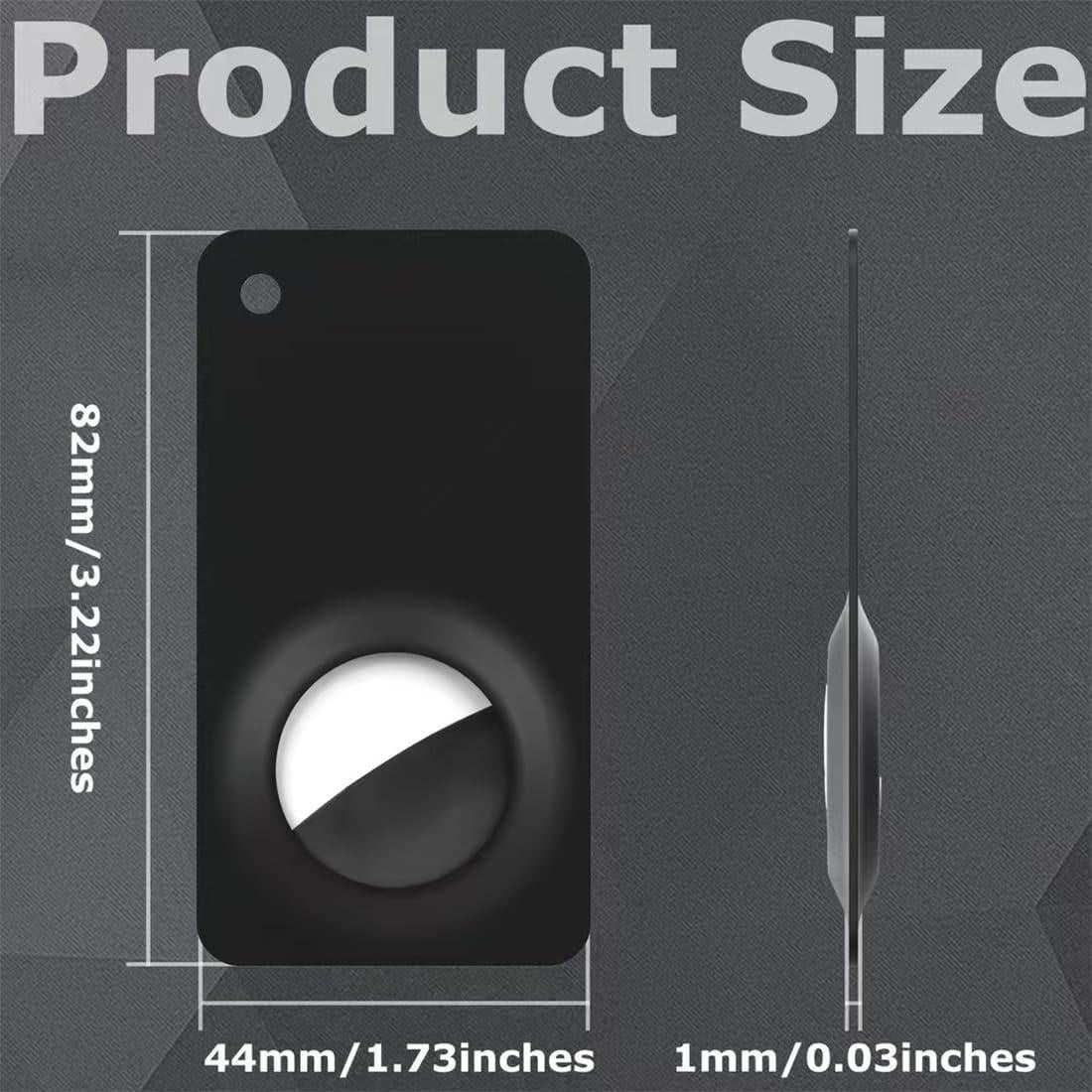 Airtag Wallet Holder 4 Pack, Ultra Thin Card Case for Apple Air tag, Airtag Card Holder for Purse, Wallet, Handbag (Black)