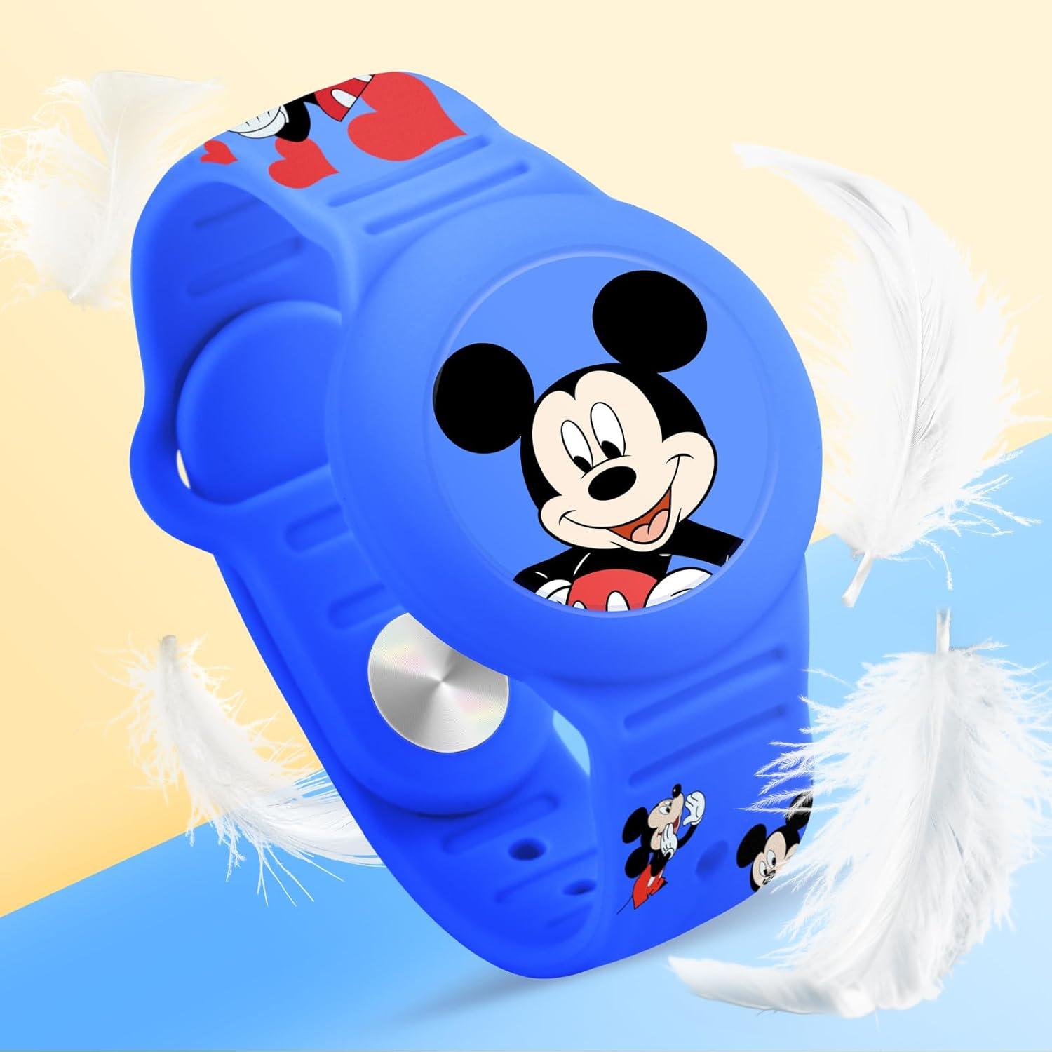 Pulsera Airtag Impermeable SlyCroko para Niños Azul 14-18 cm