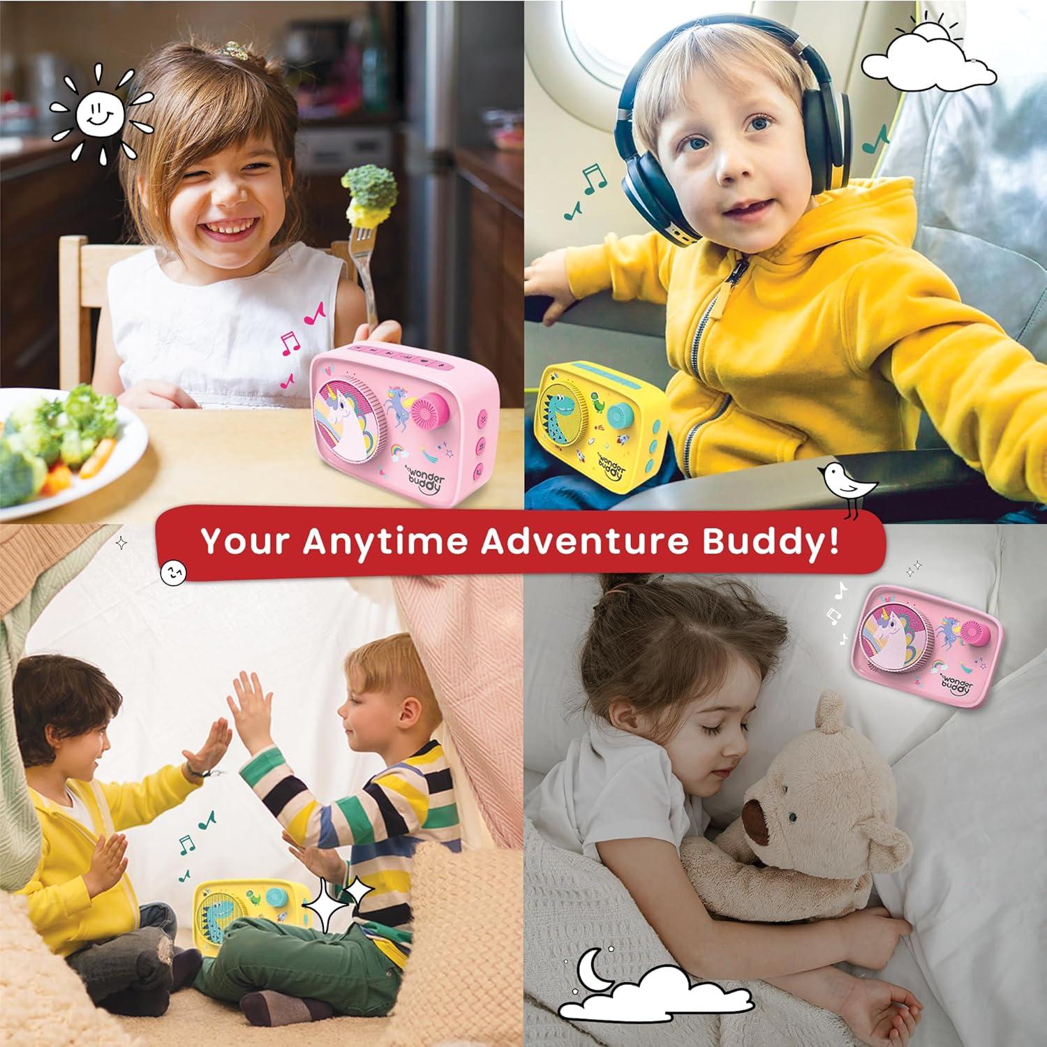 WonderBuddy Reproductor de Audio Infantil Rosa 500+ Cuentos
