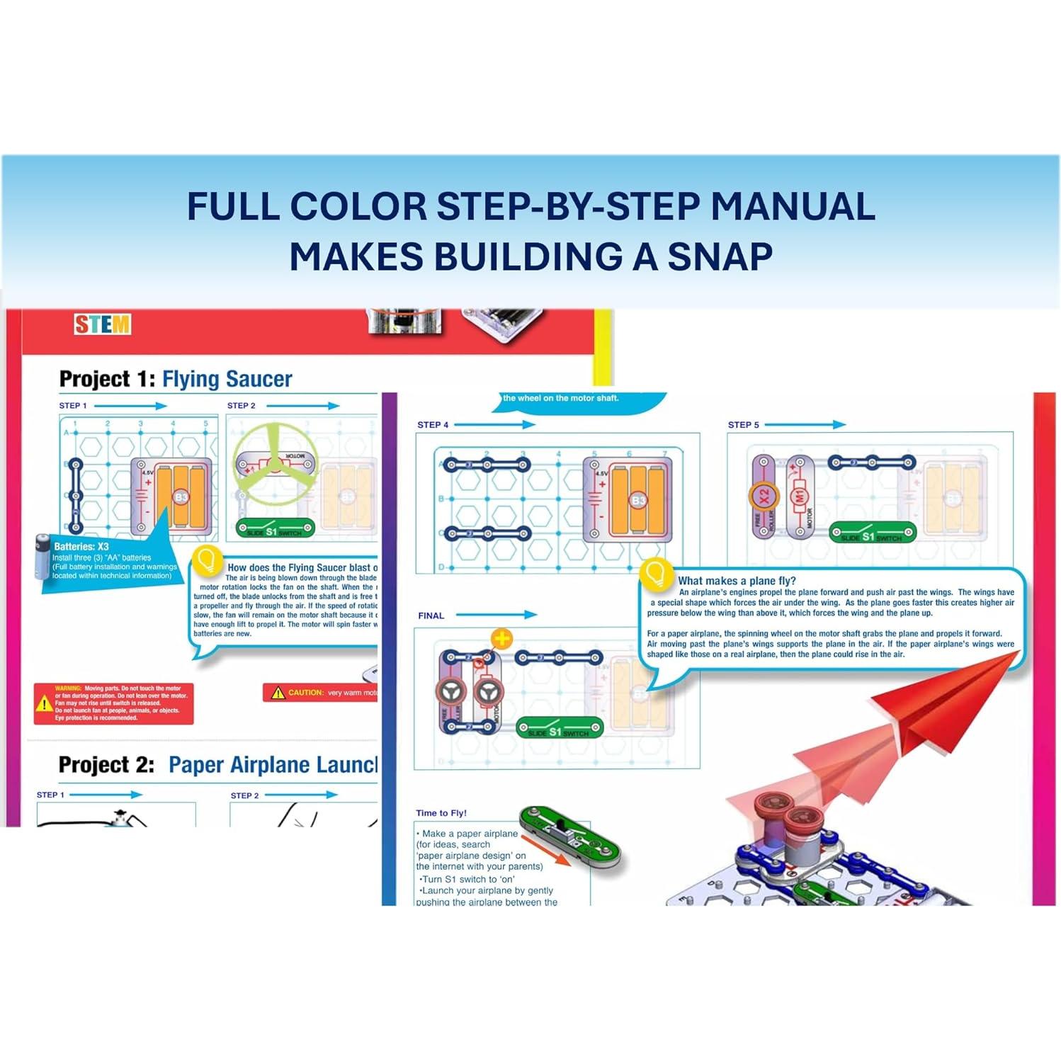 Kit de Juguete de Ciencia Snap Circuits Flight Deck 288.9g 8+