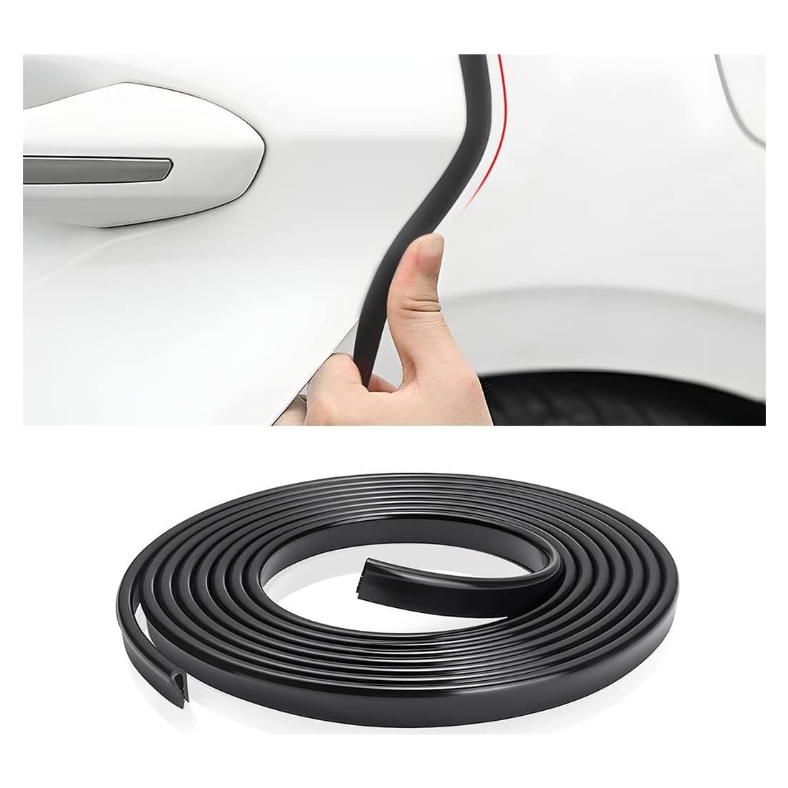 Protector de Bordes de Puerta de Auto Moly Magnolia 16Ft Negro