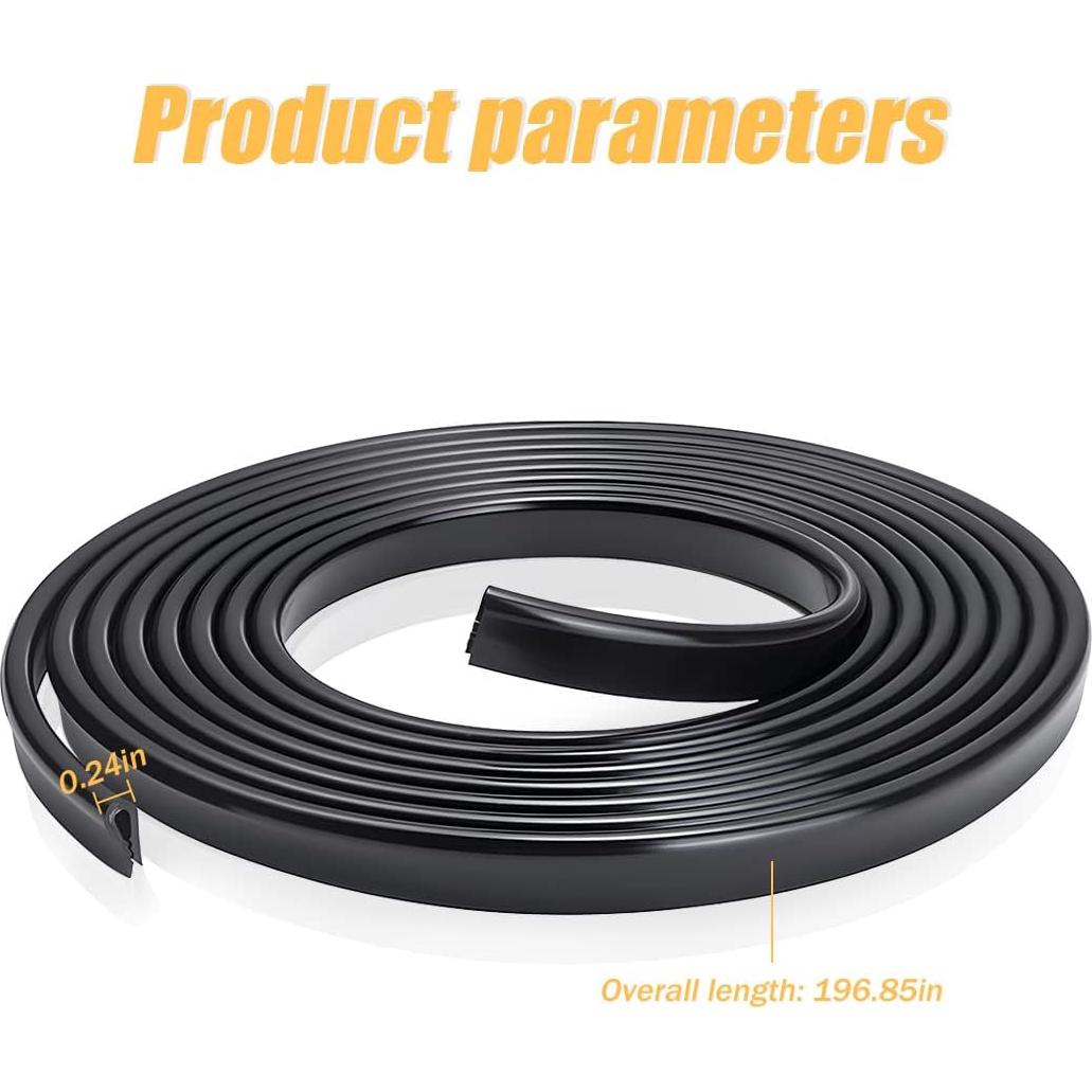 Protector de Bordes de Puerta de Auto Moly Magnolia 16Ft Negro