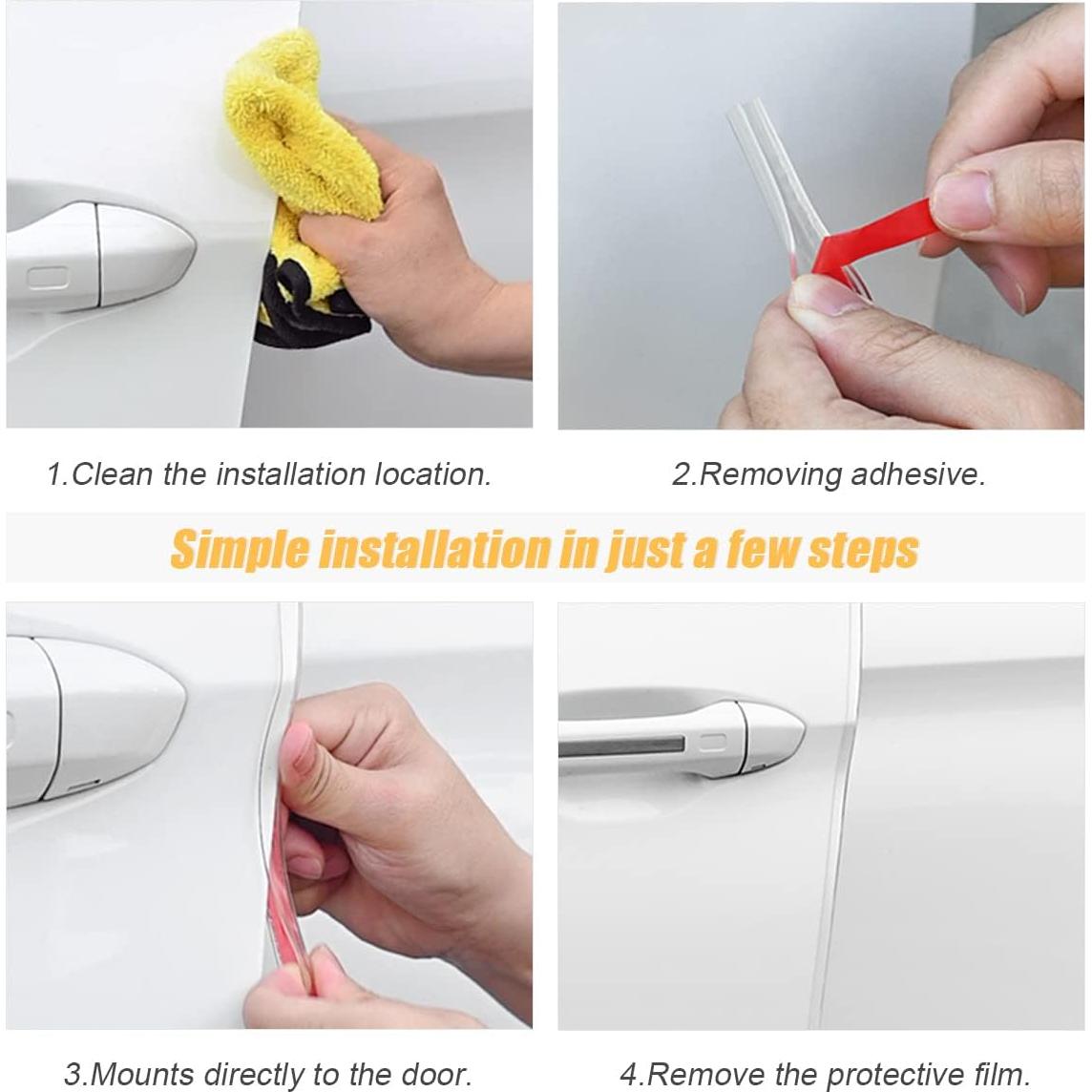 Protector de Bordes de Puerta de Auto Moly Magnolia 16Ft Negro