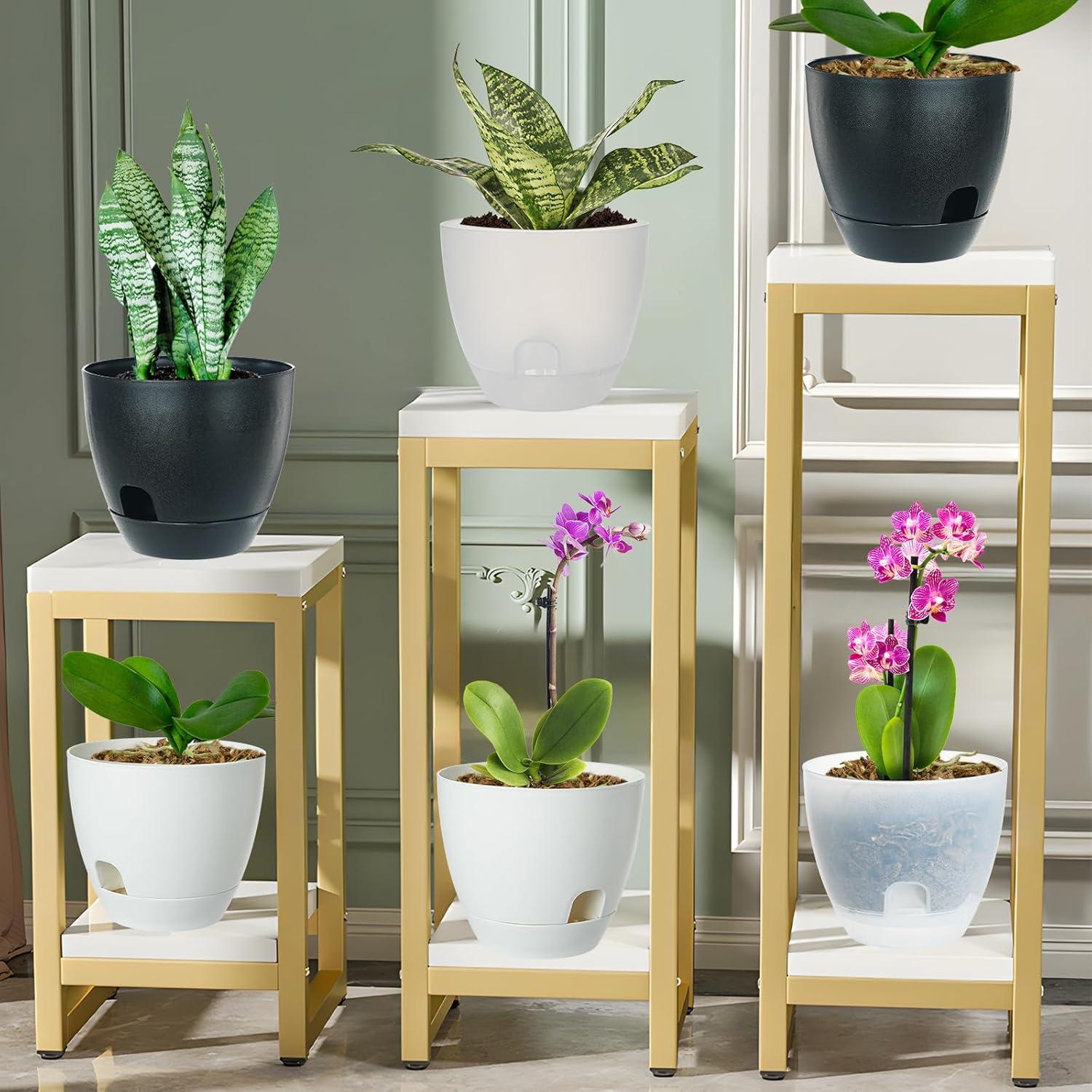 Macetas Autorriego IWNTWY 15cm Juego de 5 Transparentes