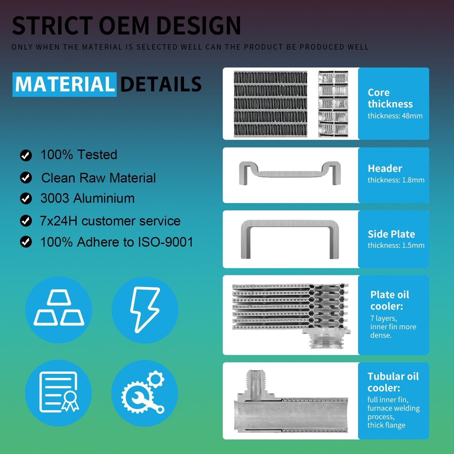 Radiador de Aluminio BESUTO para Honda Accord 2.2 L4 1990-1993
