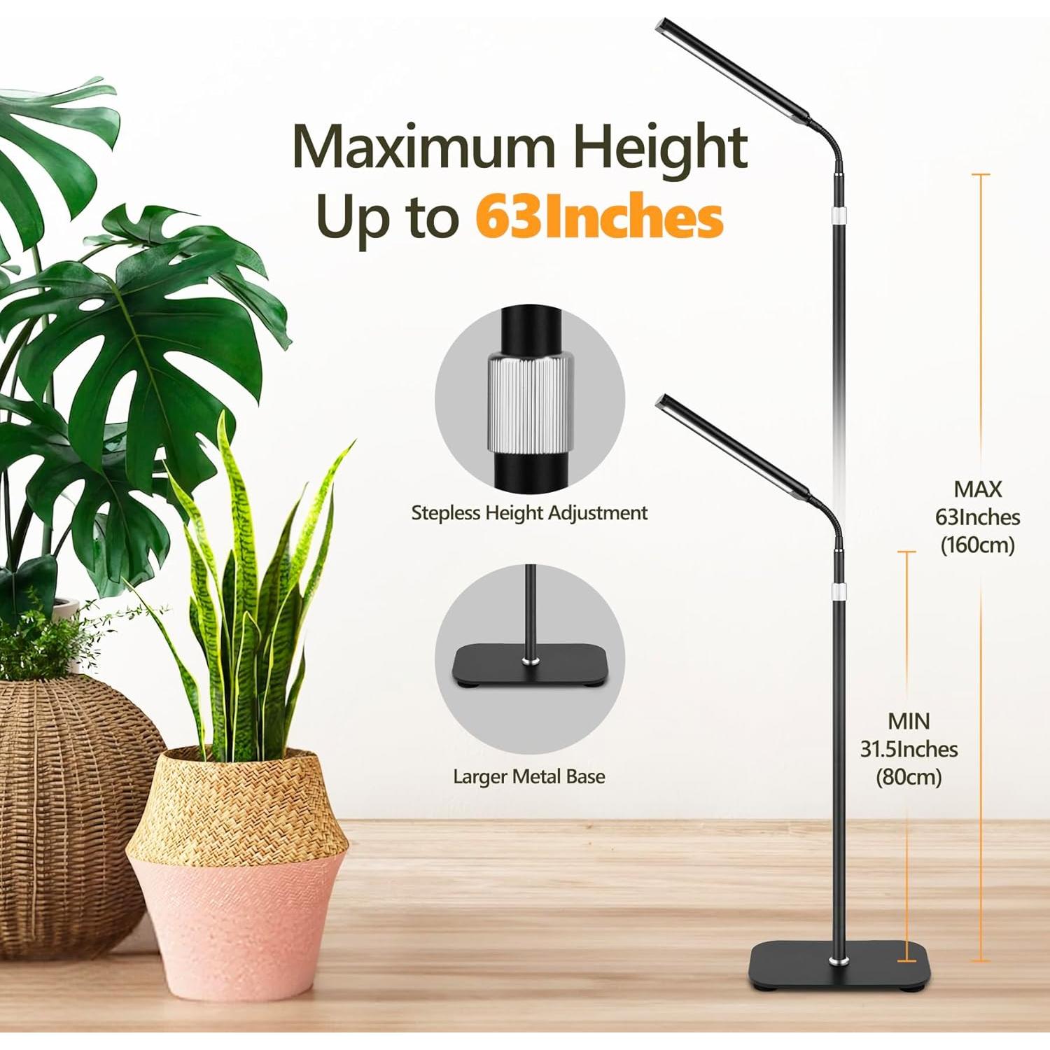 Luz de Crecimiento Vsoke 18W Espectro Completo Ajustable