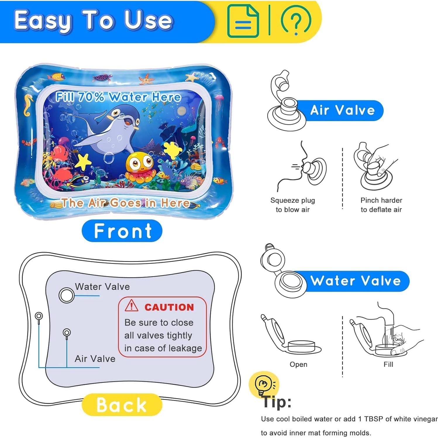 Alfombra Sensorial de Agua Infinno 66x51cm para Bebés