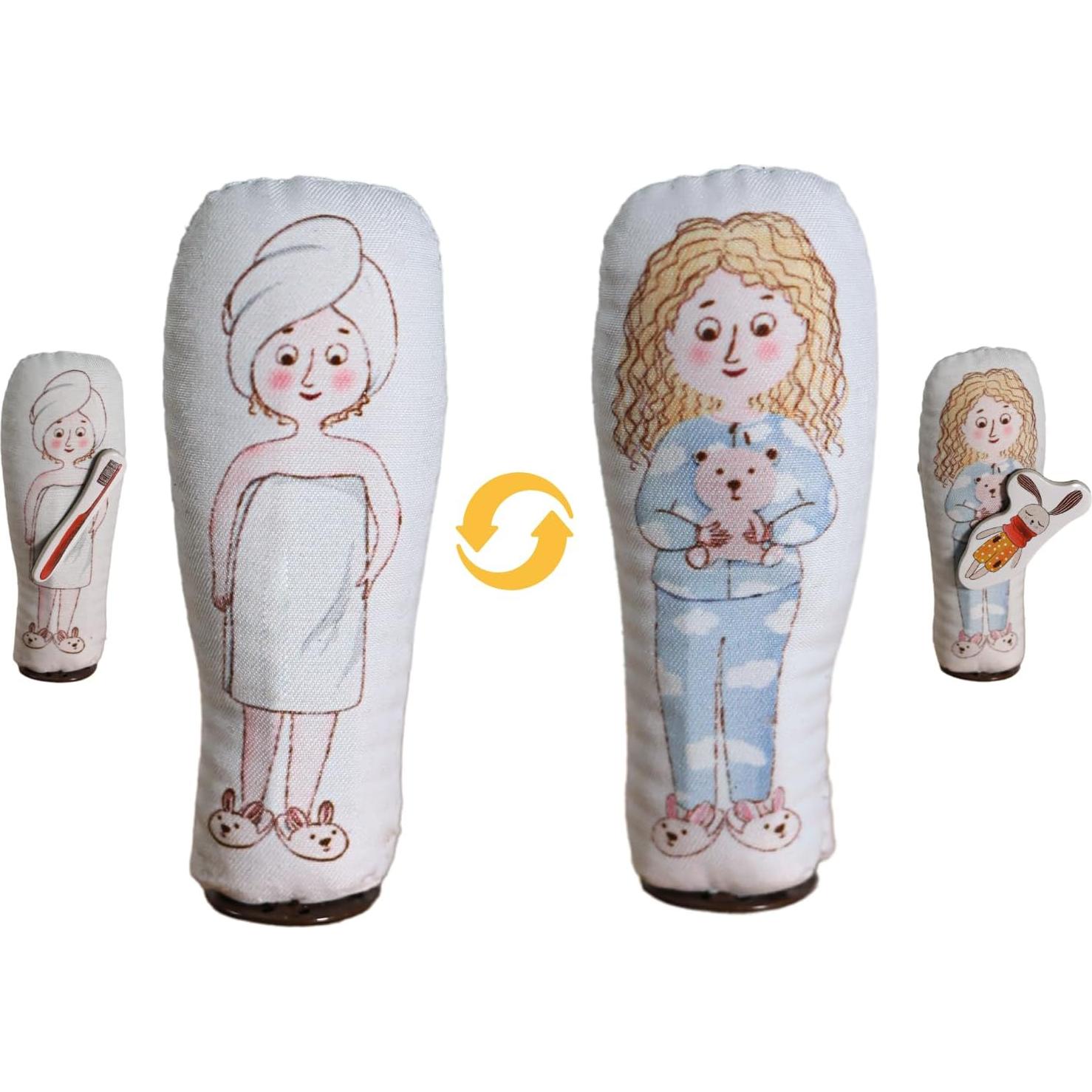 Portable Miniature Dollhouse - Creative Play for Home or Travel Toy - As Seen on Shark Tank - Doll Floors Wooden Furniture Accessories - Screen Free Activities for Kids - Cozy CASE