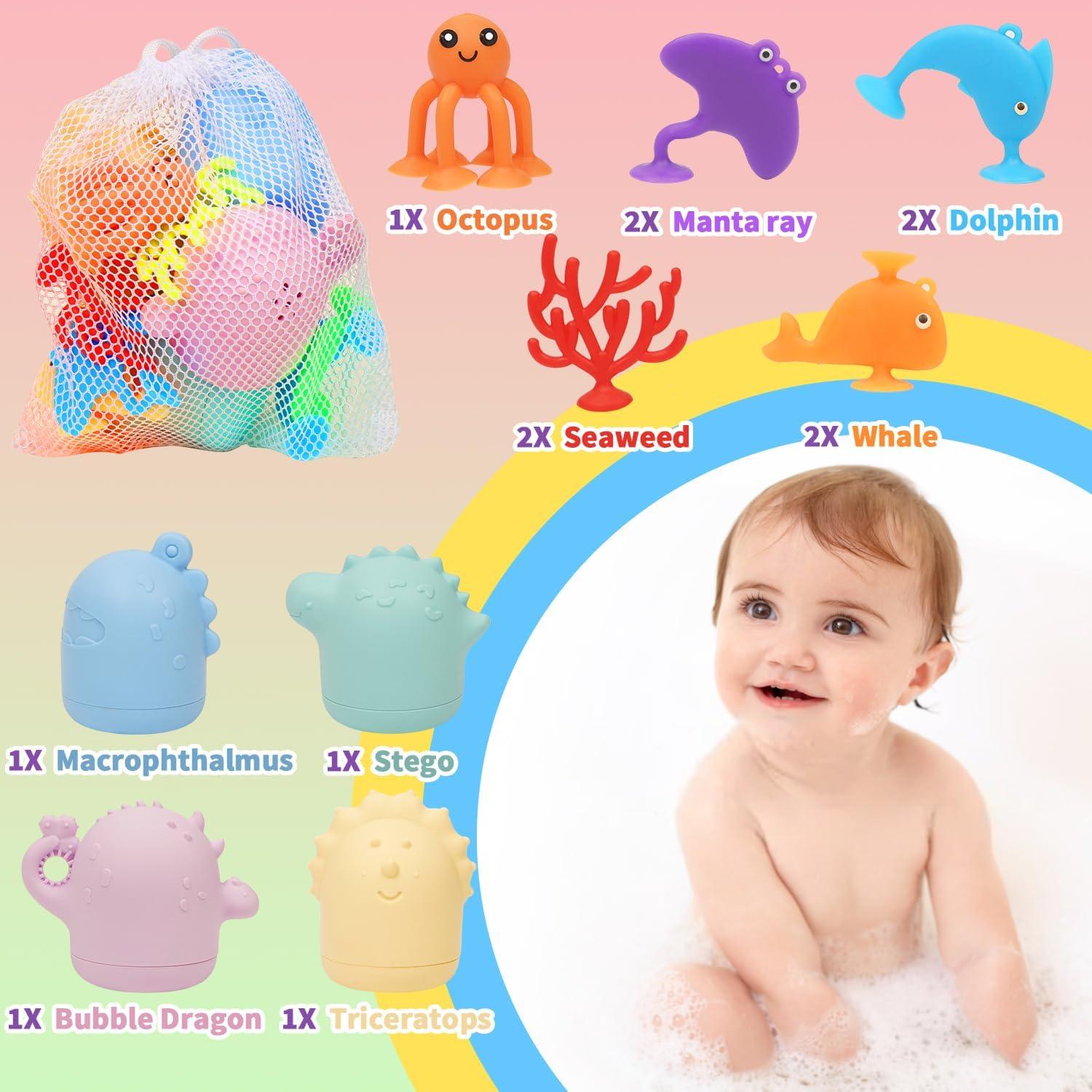 Juguetes de Baño para Bebés Texviko 13 Piezas Silicona
