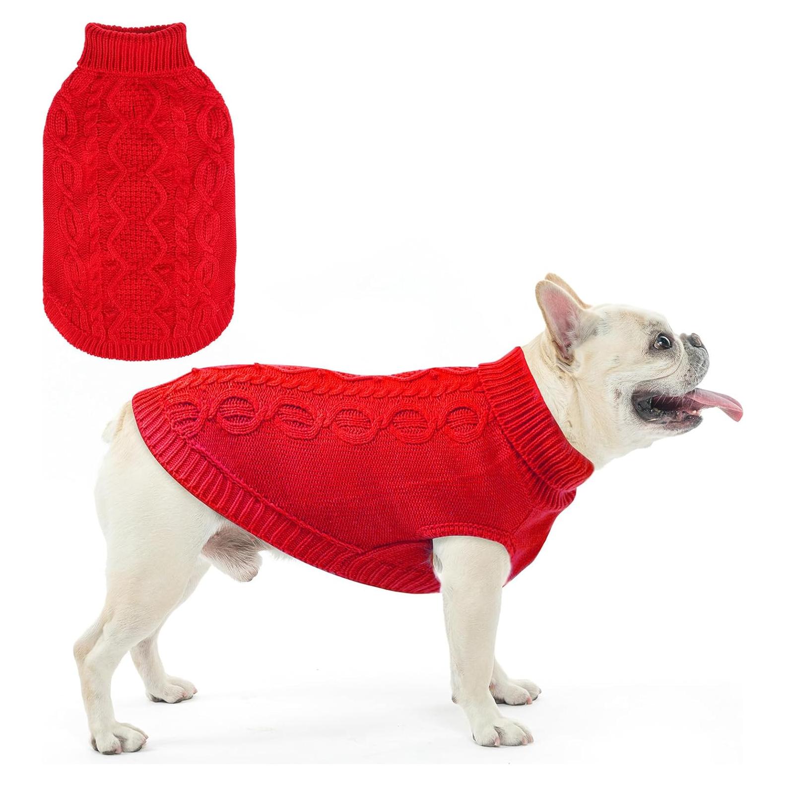 Suéter de Perro SCENEREAL Rojo Talla M Abrigo Invierno