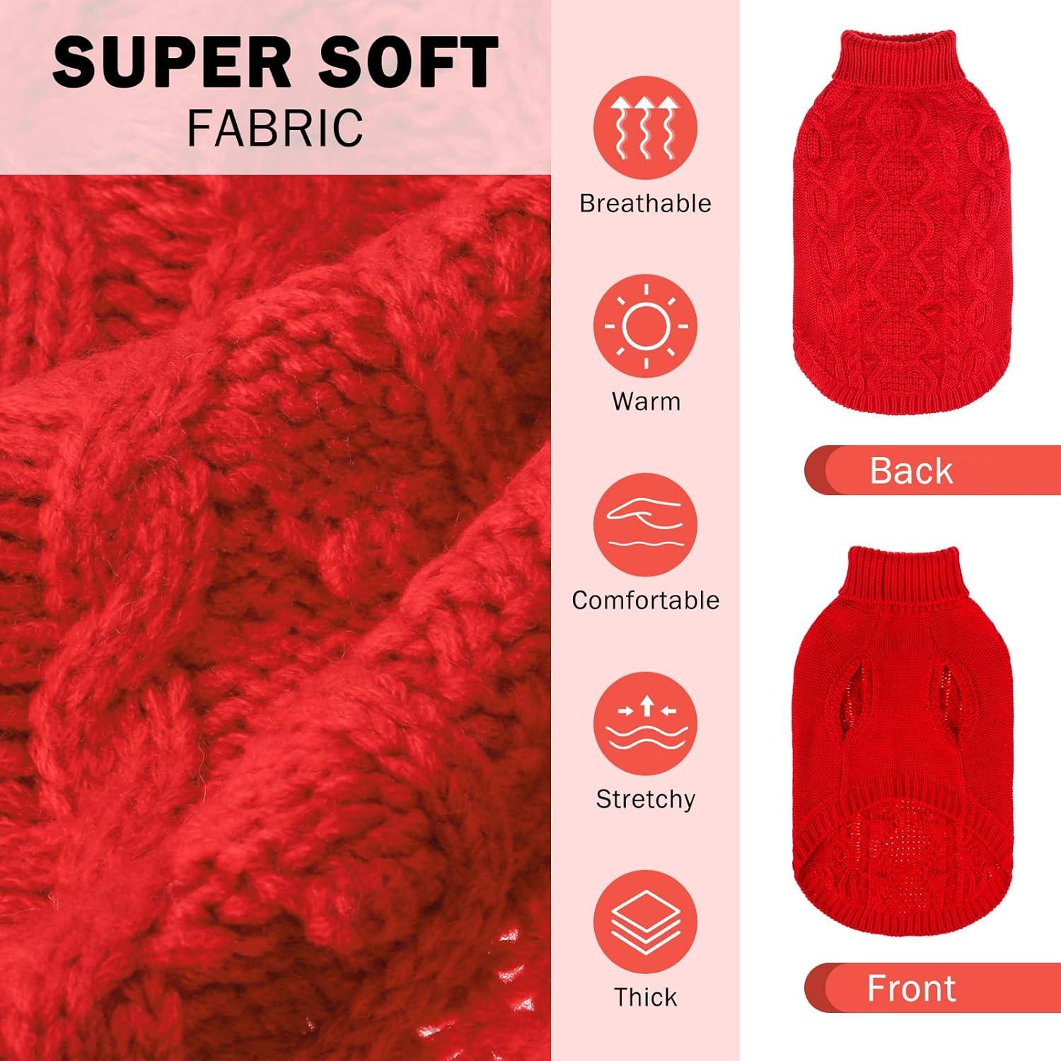 Suéter de Perro SCENEREAL Rojo Talla M Abrigo Invierno