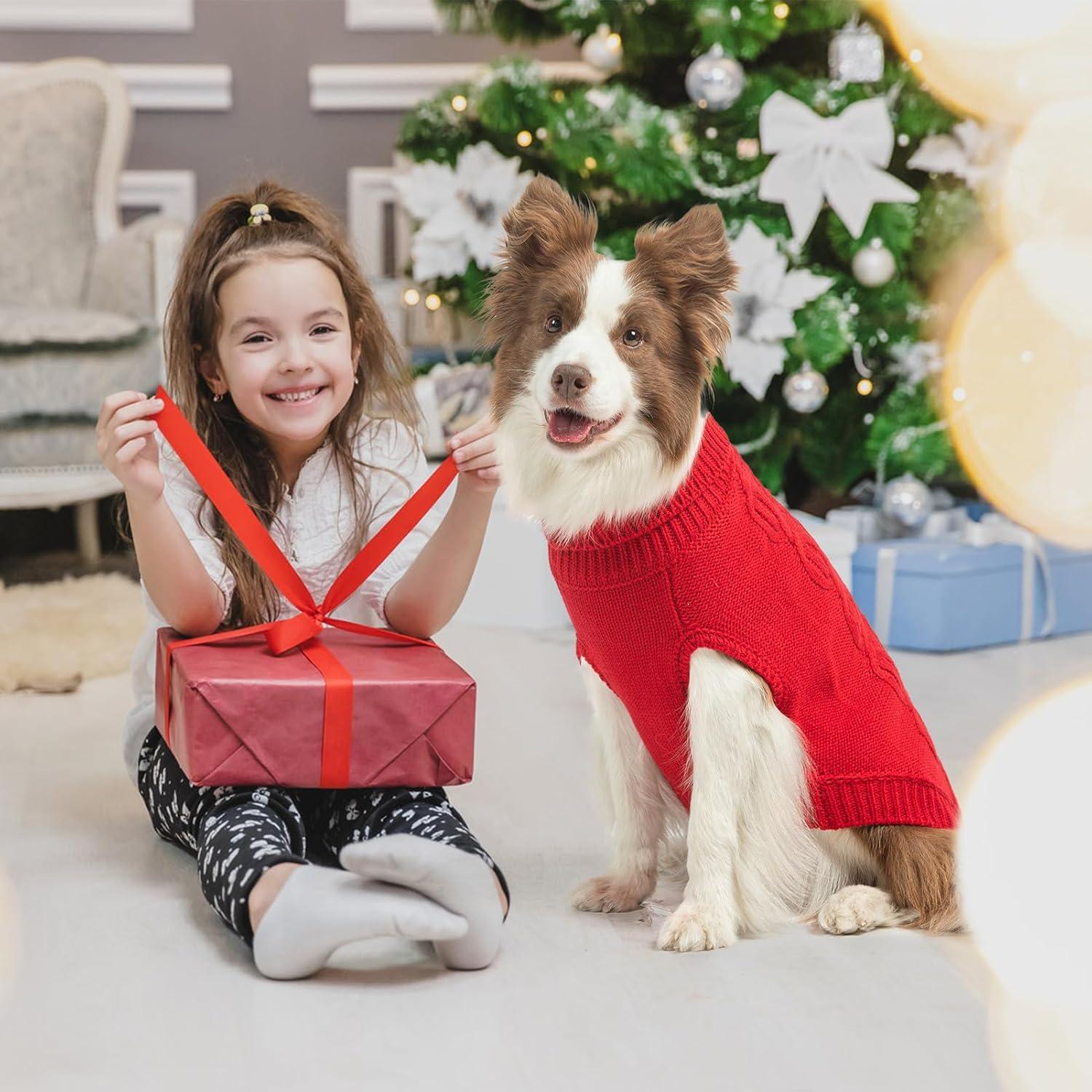 Suéter de Perro SCENEREAL Rojo Talla M Abrigo Invierno