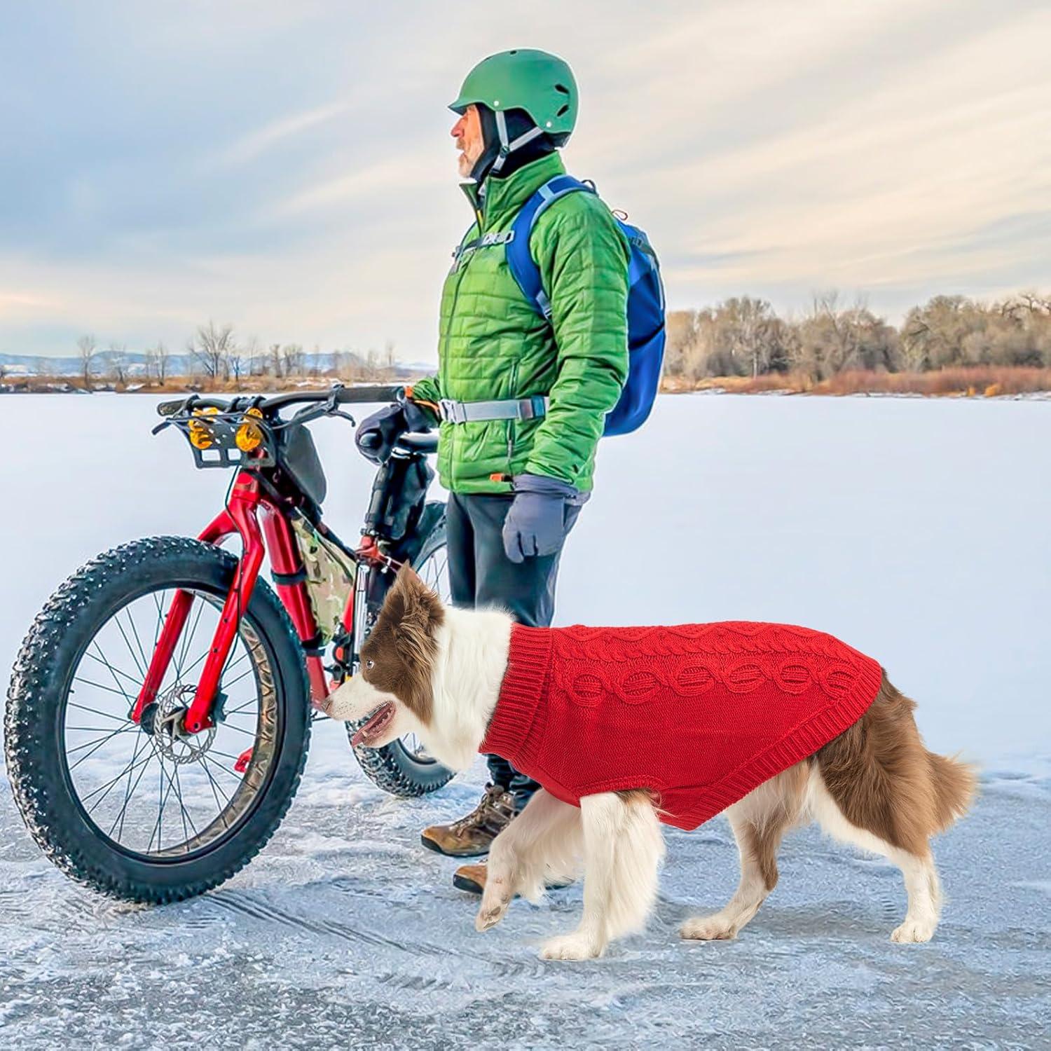 Suéter de Perro SCENEREAL Rojo Talla M Abrigo Invierno