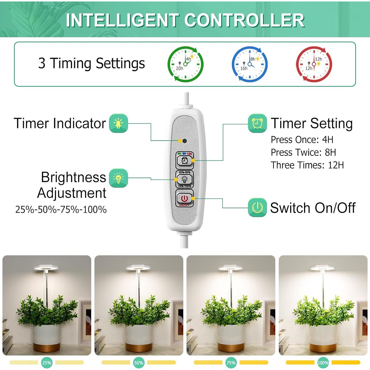 Luz de Cultivo FOXGARDEN 126 LEDs Espectro Completo 3 Pzas