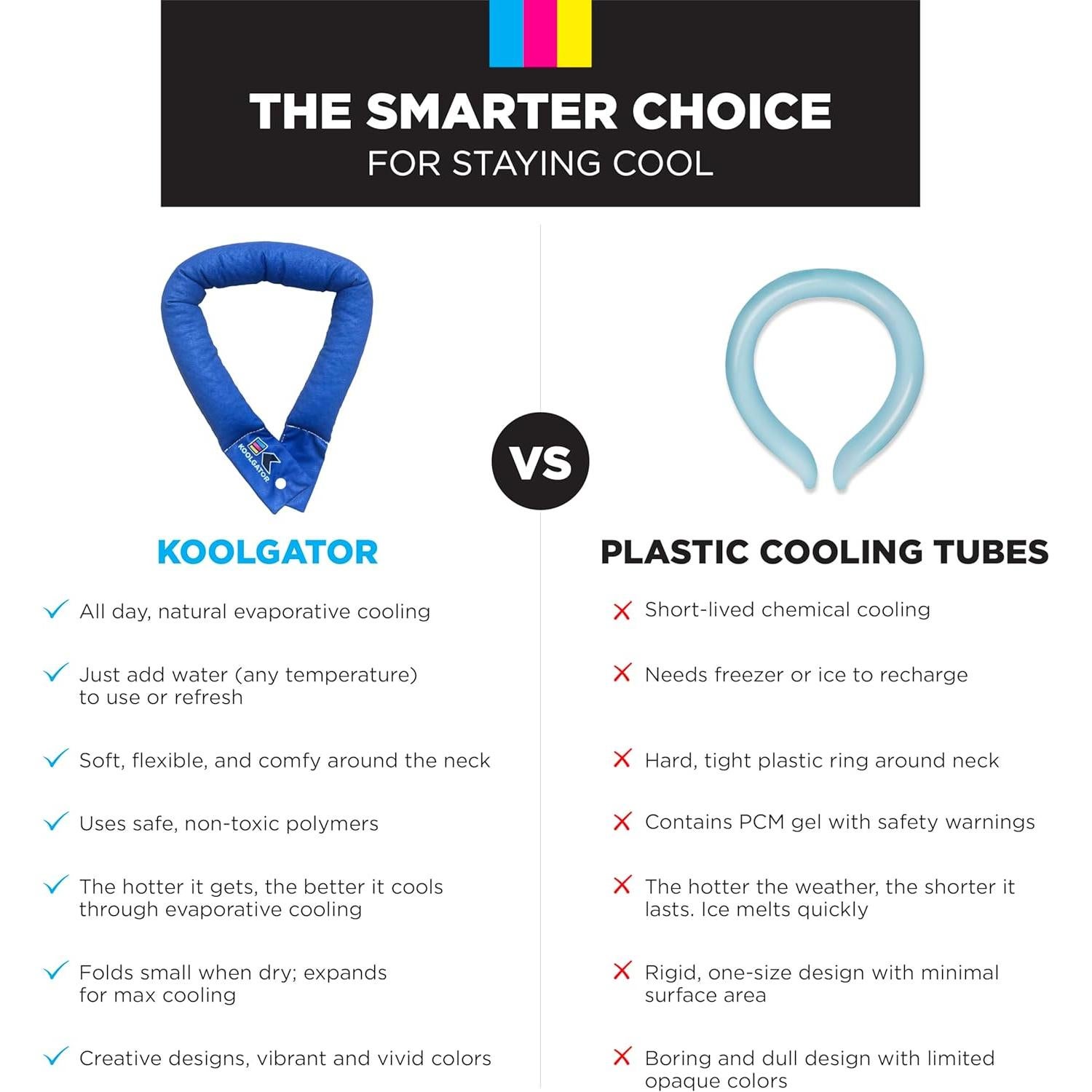 Pañuelo Enfriador KOOLGATOR para el Cuello - Paisley Azul y Rojo