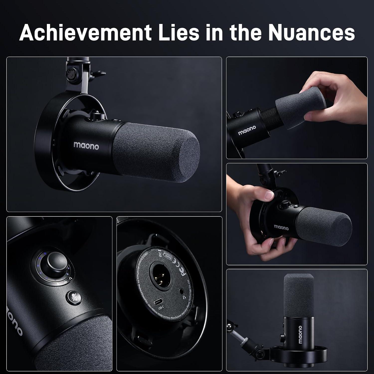 Micrófono Dinámico MAONO PD300X USB/XLR 192kHz 24bit