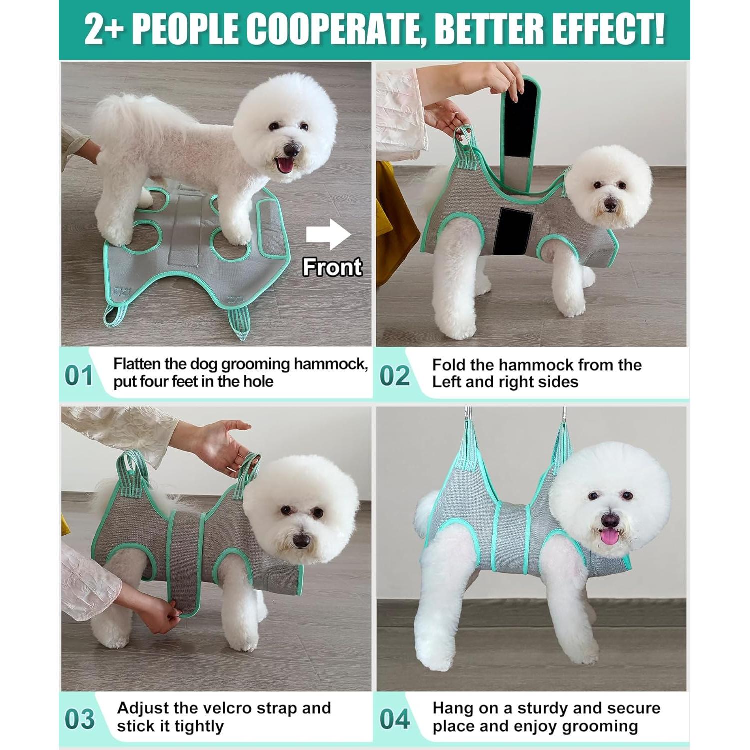 Hamaca para Acicalamiento de Perros Kkiimatt XXS Gris 4-9in