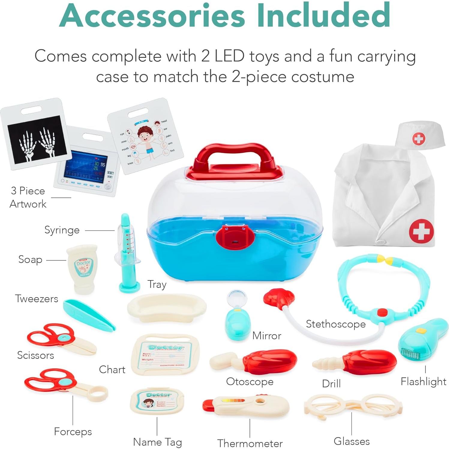 Juego de Simulación Consultorio Médico Mejor Opción 20 Piezas Azul