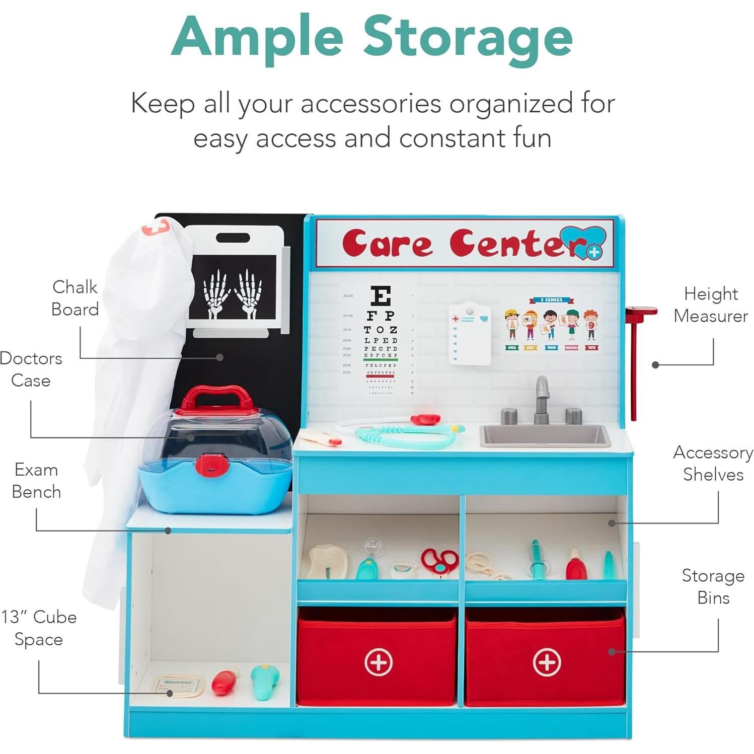 Juego de Simulación Consultorio Médico Mejor Opción 20 Piezas Azul