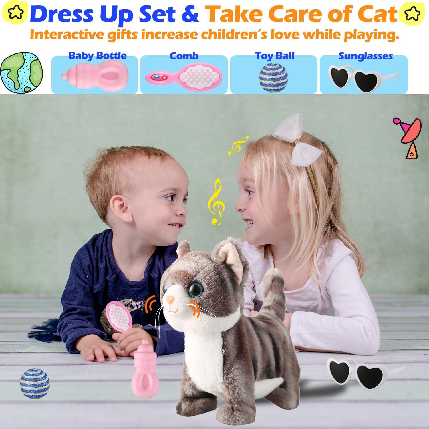 Gato Robot Caminante WANGLIANJIN Gris con Control Remoto