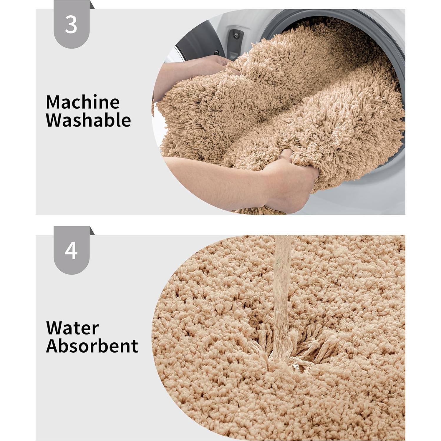 Alfombra de Baño Antideslizante Disolla 43x61 cm Beige Suave