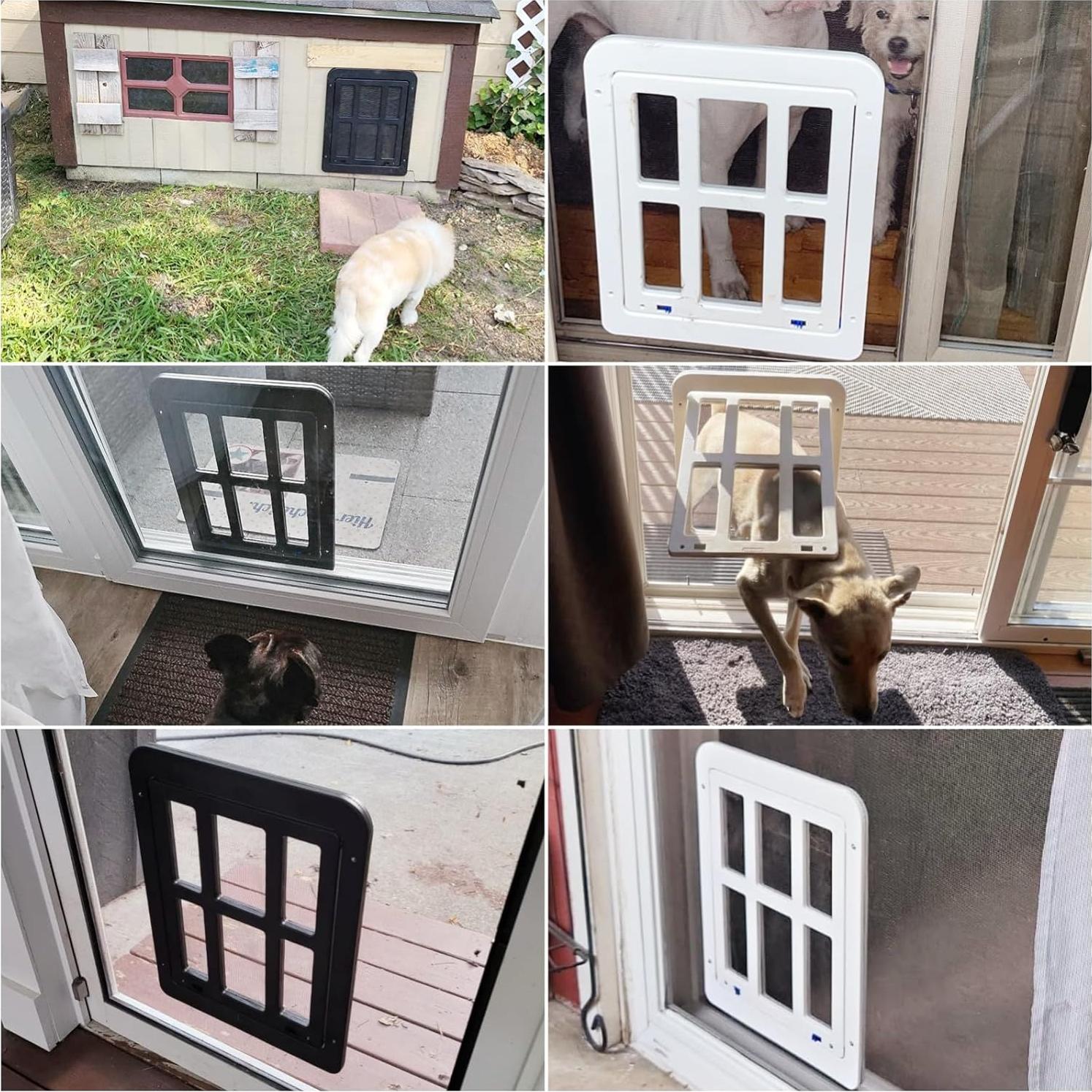 Puerta para Perros K&L Pet 28.5x36.5cm Magnética Negra