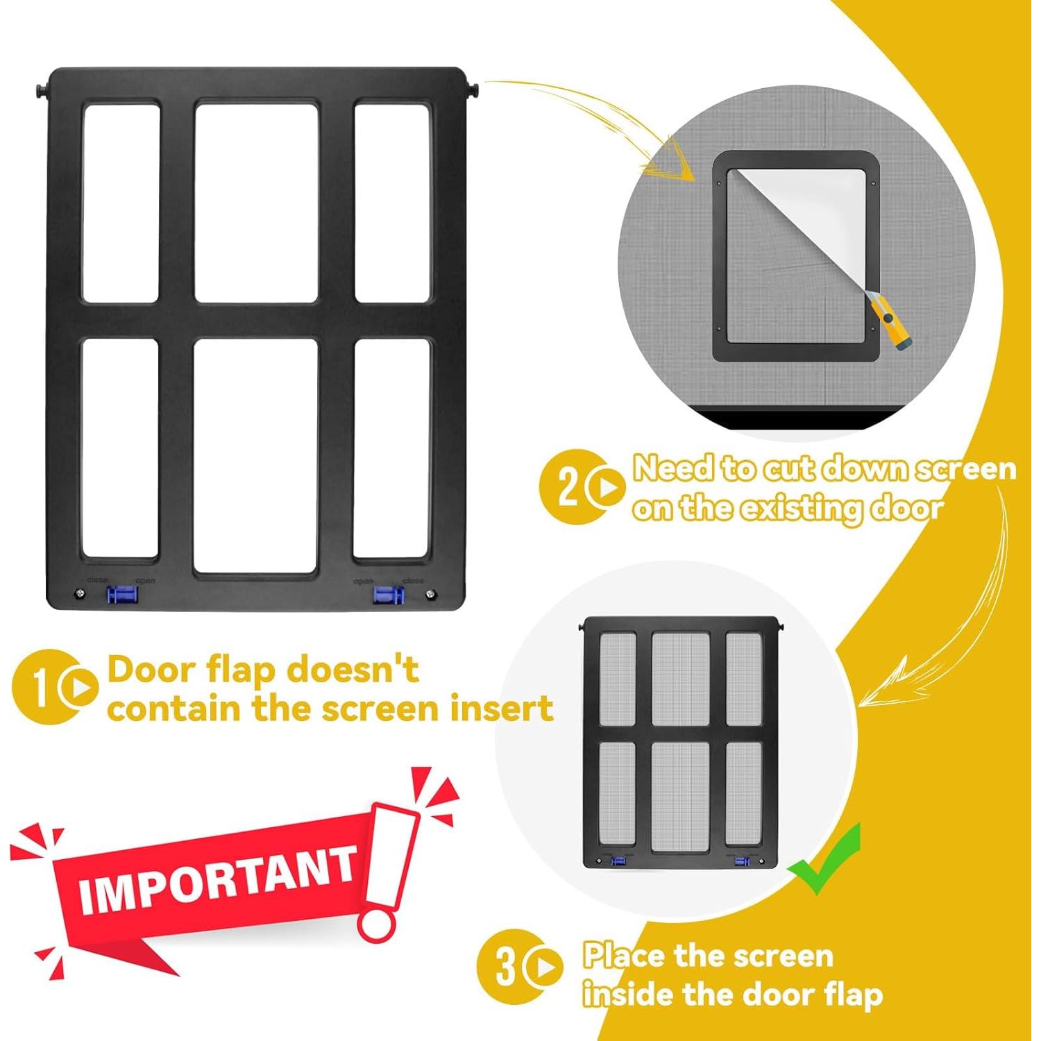 Puerta para Perros K&L Pet 28.5x36.5cm Magnética Negra