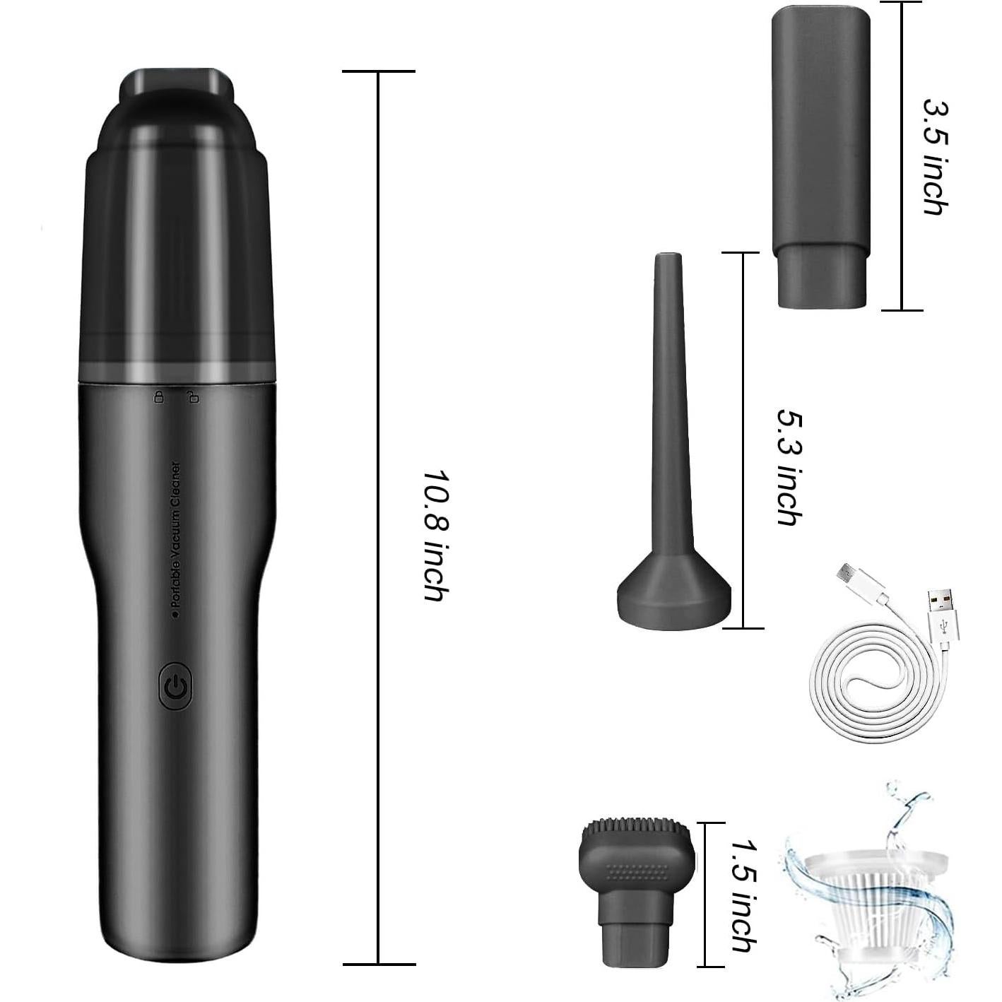 Aspiradora de Mano Inalámbrica YUNYILAN 580-E 12000Pa USB