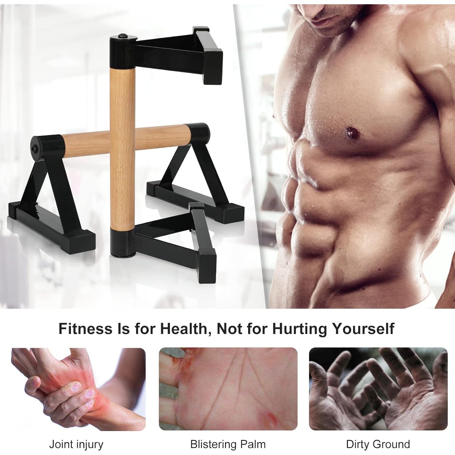 Barras de Flexiones de Madera Airogym - Soporte 600 lbs