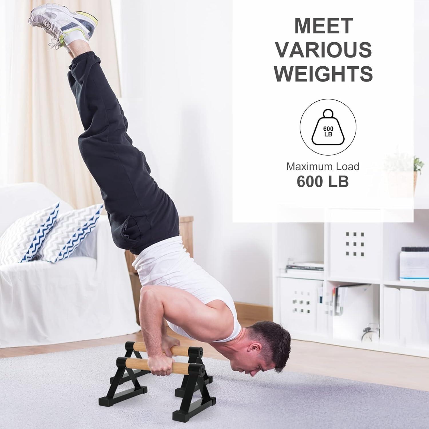 Barras de Flexiones de Madera Airogym - Soporte 600 lbs