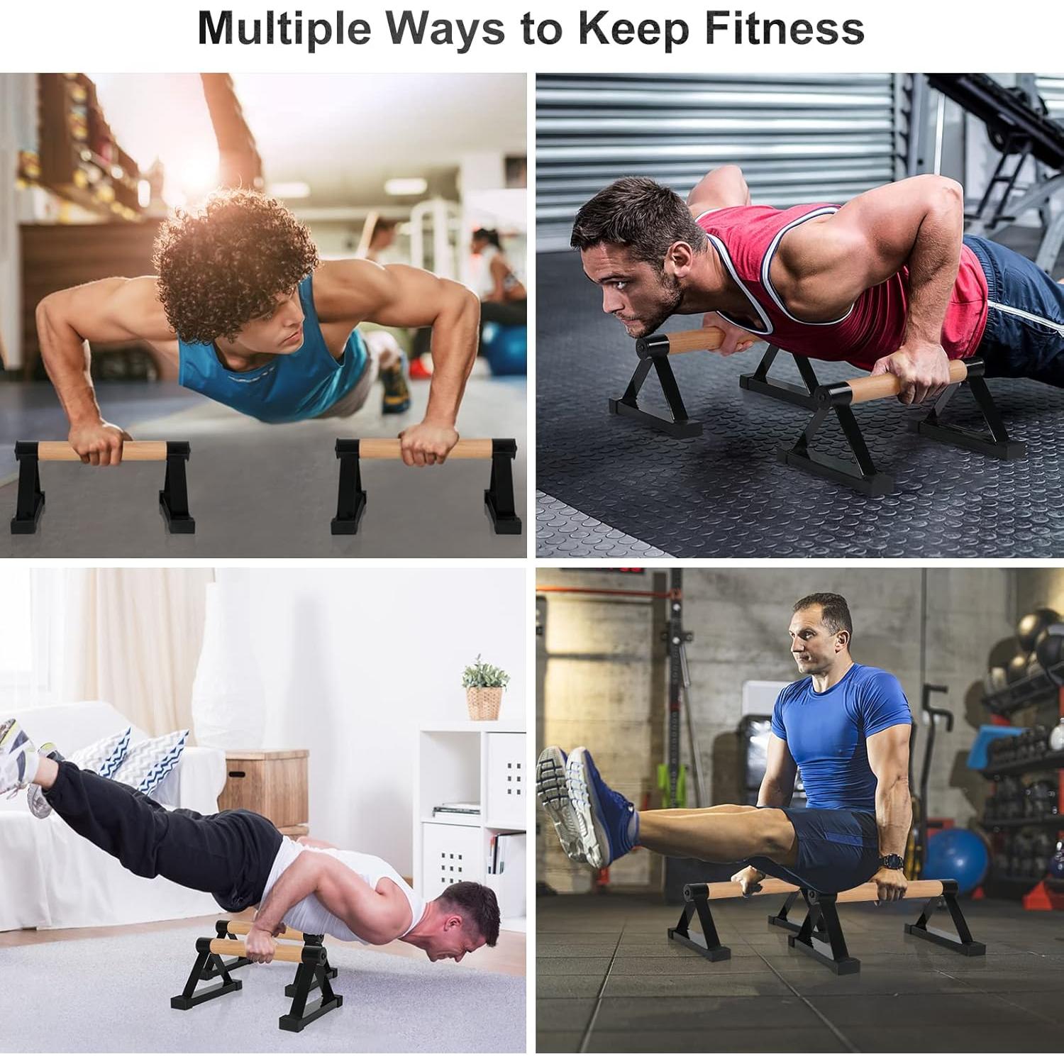 Barras de Flexiones de Madera Airogym - Soporte 600 lbs