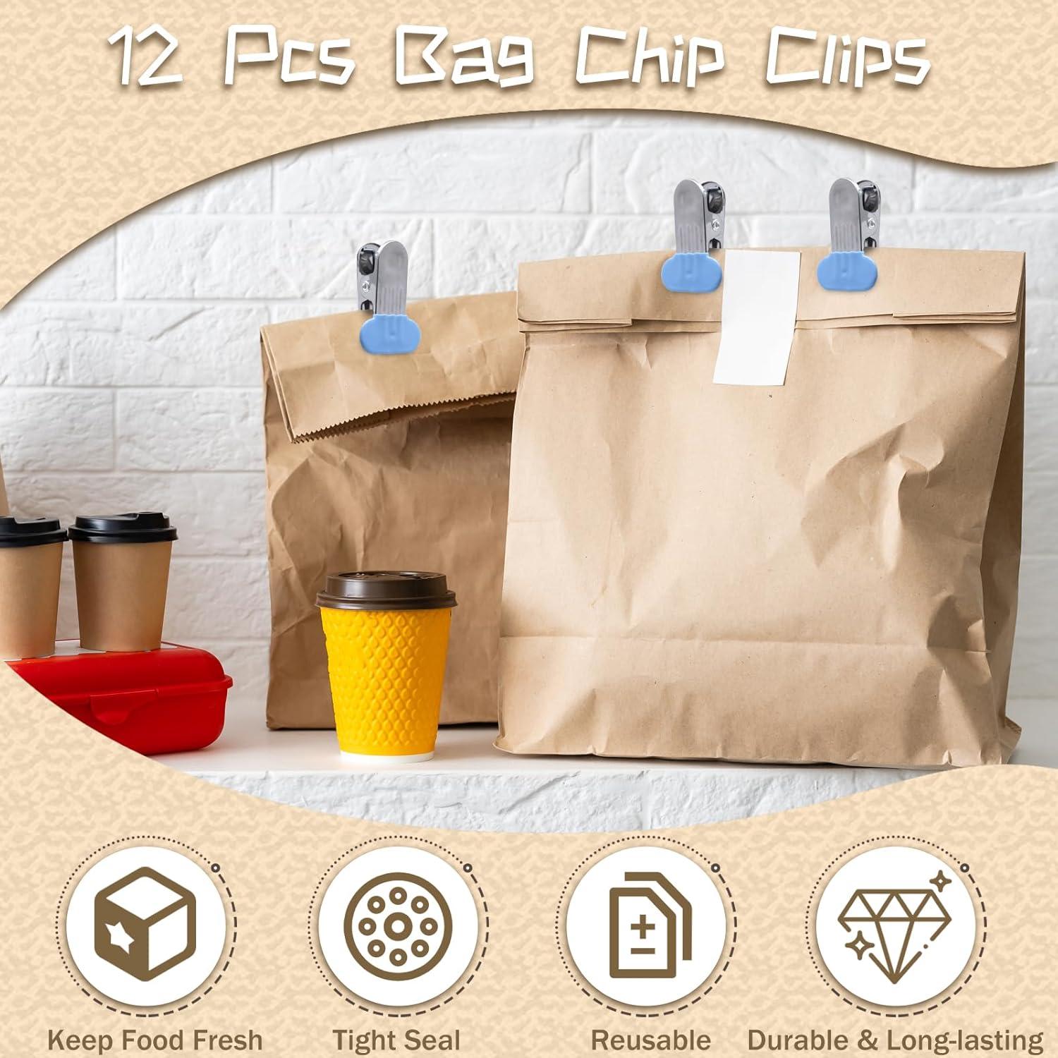 Paquete de 12 Clips para Bolsas PHITUODA 3.8 cm Azul