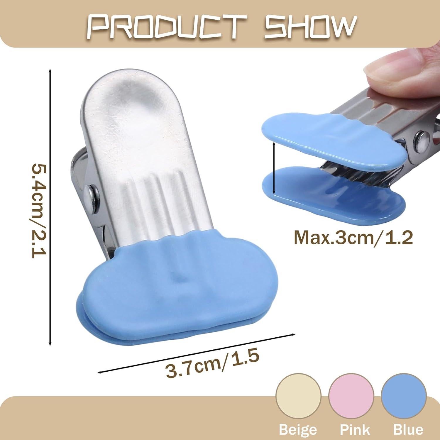 Paquete de 12 Clips para Bolsas PHITUODA 3.8 cm Azul