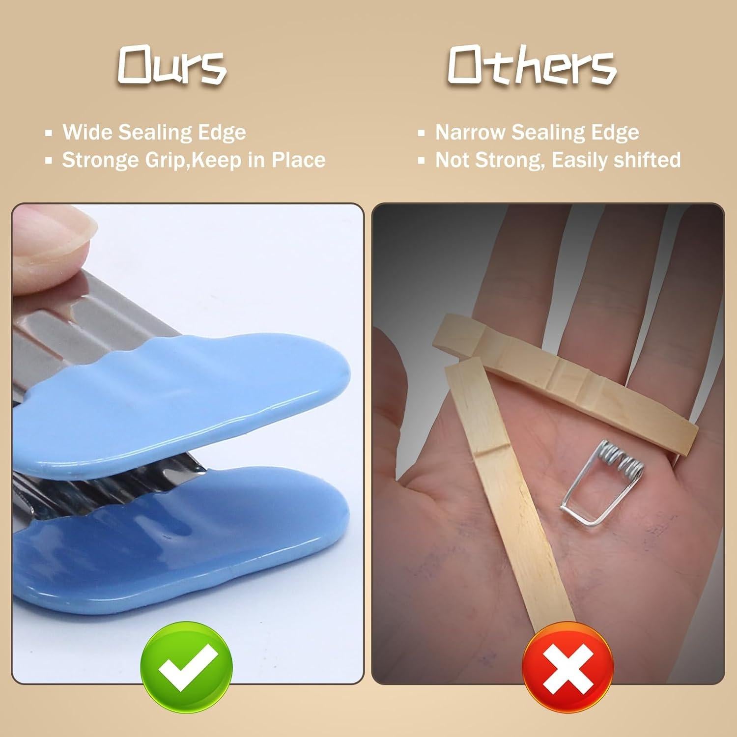 Paquete de 12 Clips para Bolsas PHITUODA 3.8 cm Azul