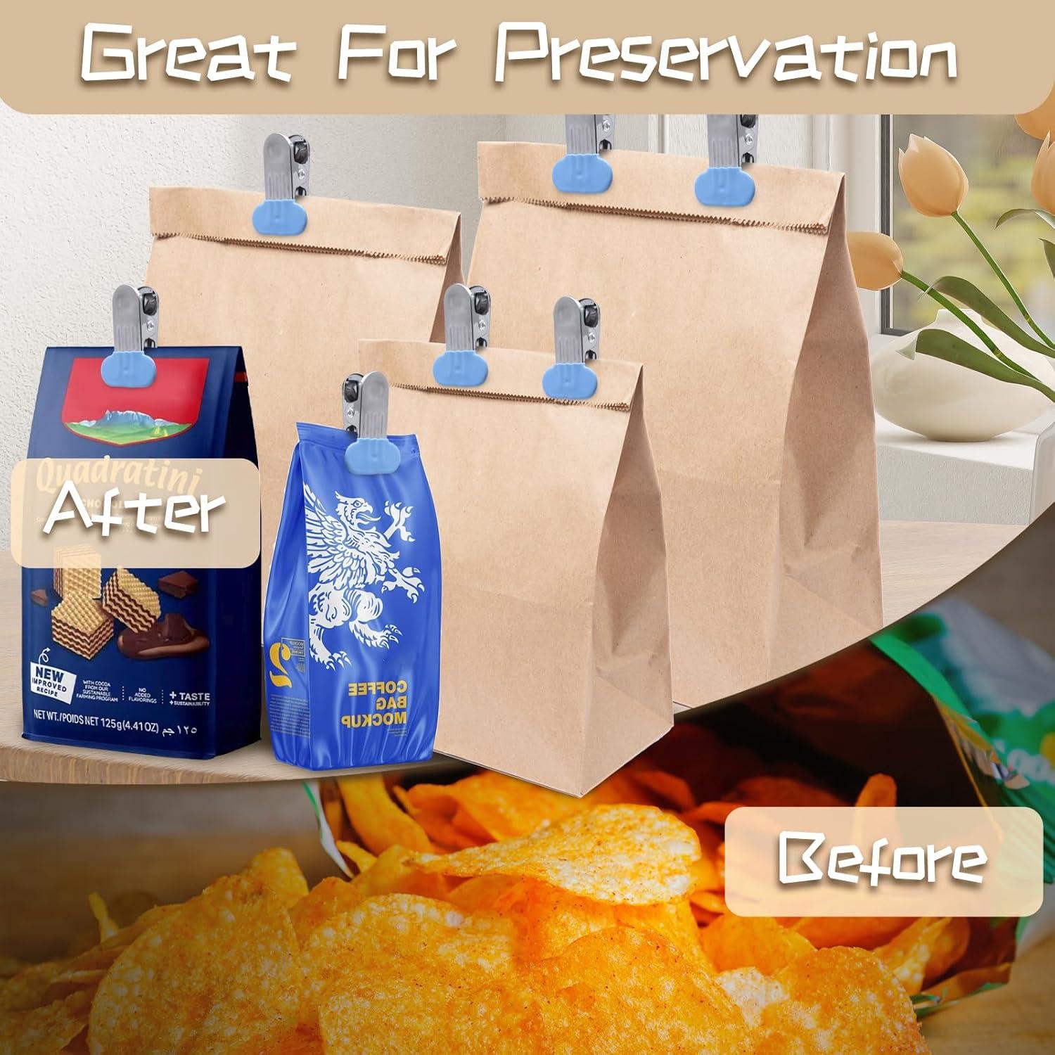 Paquete de 12 Clips para Bolsas PHITUODA 3.8 cm Azul