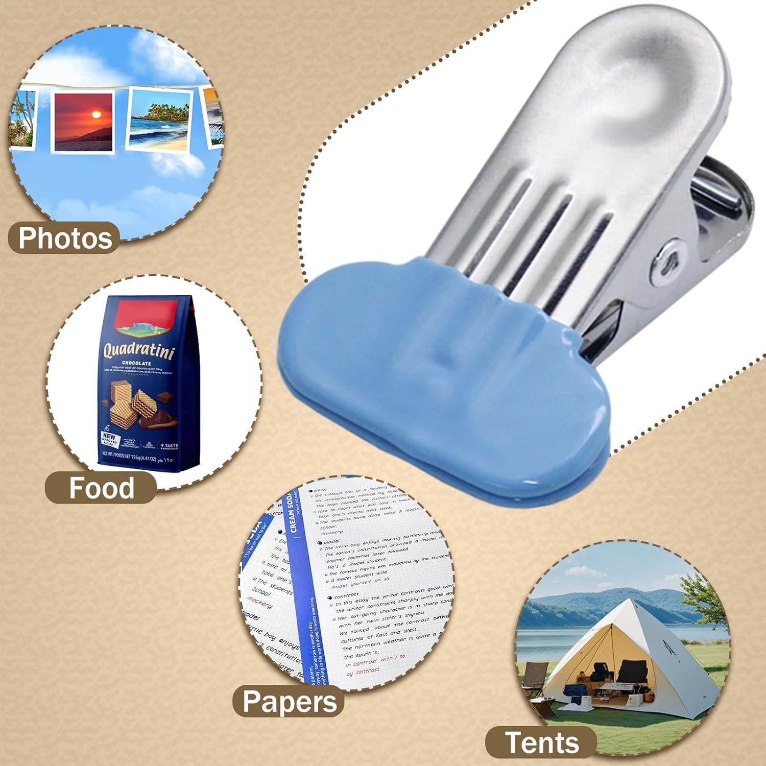 Paquete de 12 Clips para Bolsas PHITUODA 3.8 cm Azul