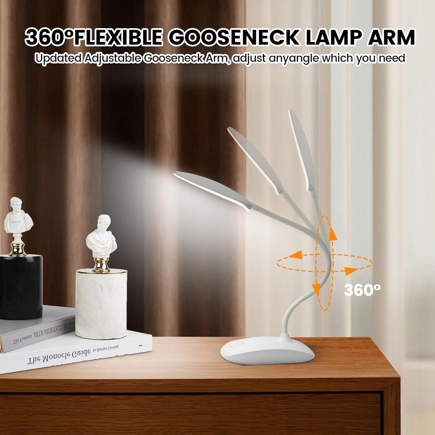 Lámpara de Escritorio TNNOP Inalámbrica 2000mAh 3 Modos Color