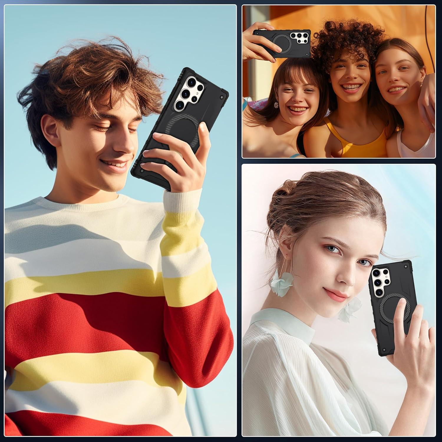 Funda Gritup para Samsung Galaxy S23 Ultra con Magsafe, Negro