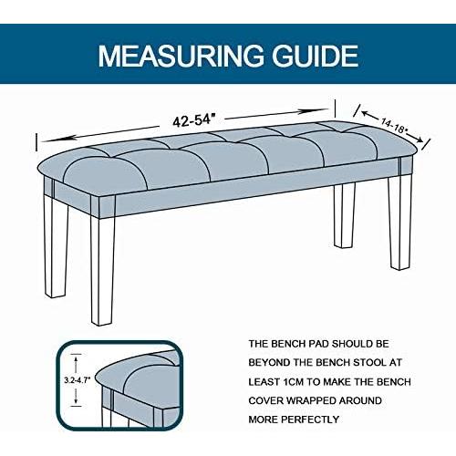 Funda de Banco de Comedor LUSHVIDA Terciopelo Gris 1 Pieza